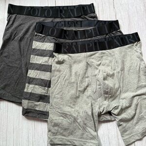 New Men's POLO RALPH LAUREN Set Of 3 Stretch Cotton Blend Boxer Briefs Size S